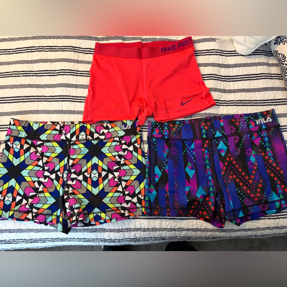 Lot of 3 Spandex! Nike Pro and FILA